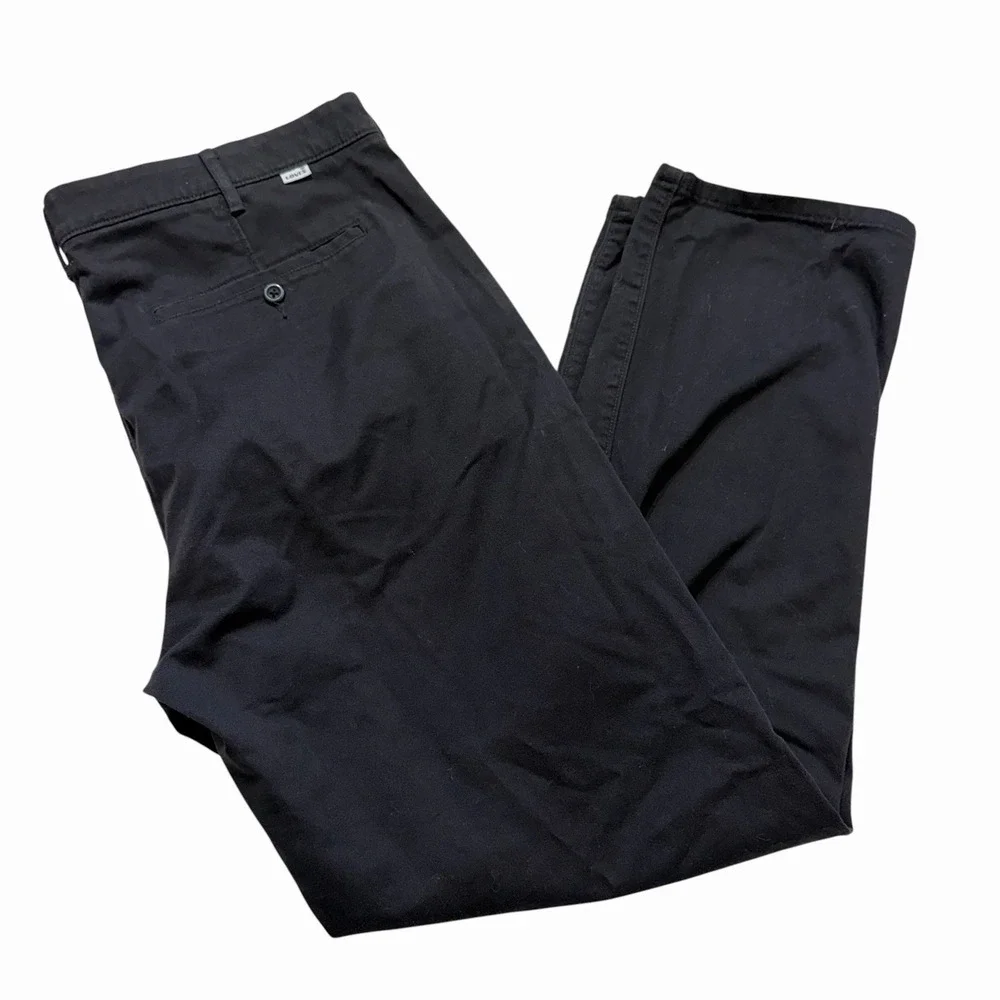 Levi Strauss Black Chino Pants Mens Stretch‎ Straight Casual Work